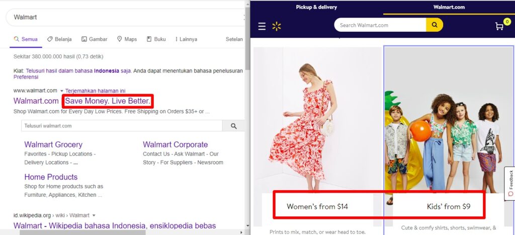 Tahukah Kamu, Bahwa Walmart adalah Satu-satunya Perusahaan di Dunia yang Mempromosikan : Save Money, Live Better. Sedangkan dia adalah Perusahaan Ecommerce. (mirror branding strategy)